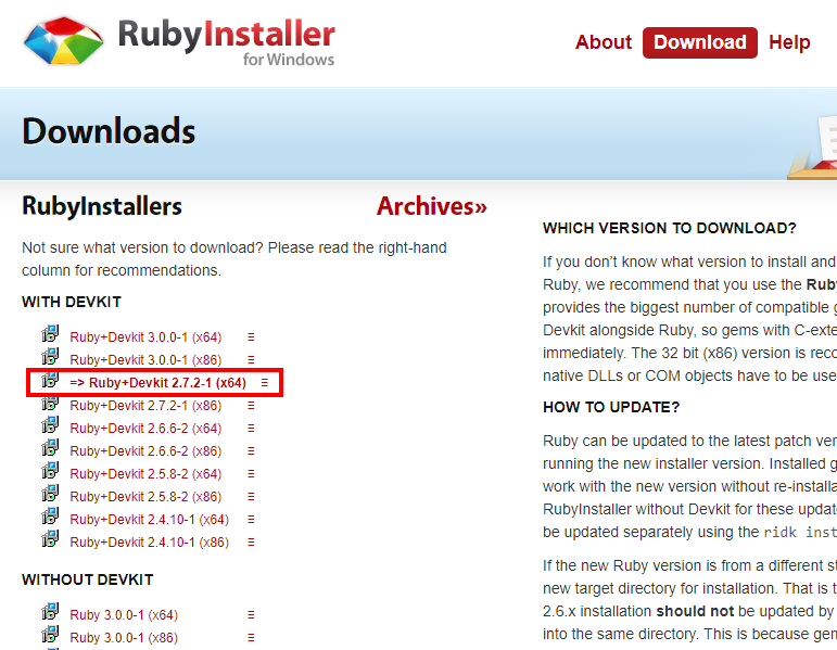 RubyInstaller for Windows